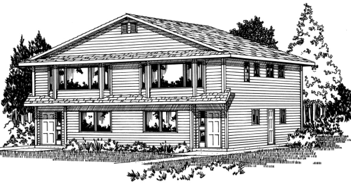 Full Rendering for House Plan #201198