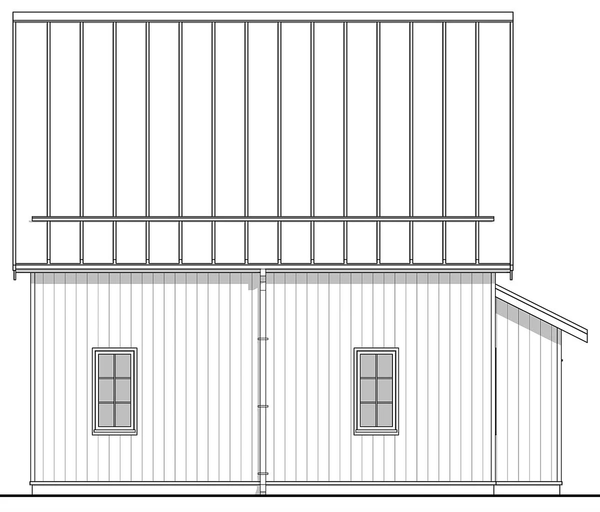 Left Elevation for House Plan #590021