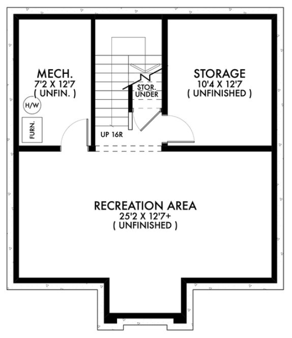 Basement Plan for House Plan #590021
