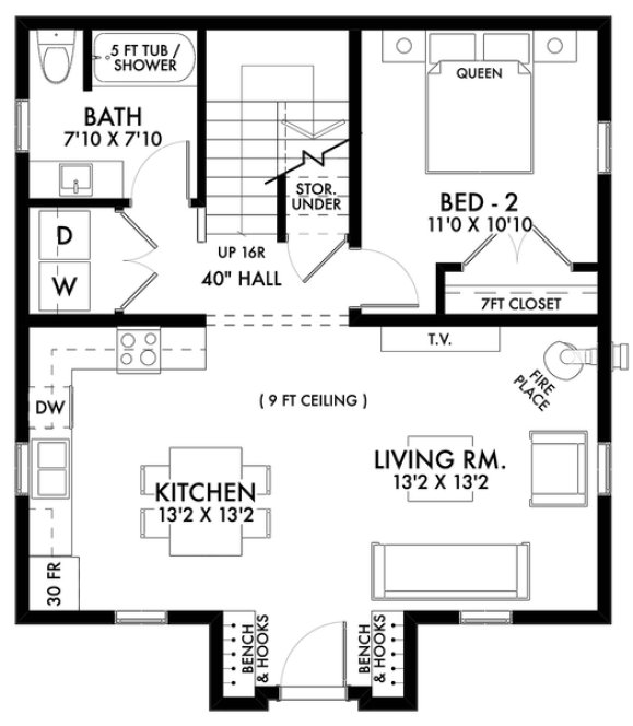 Main Floor Plan for House Plan #590021
