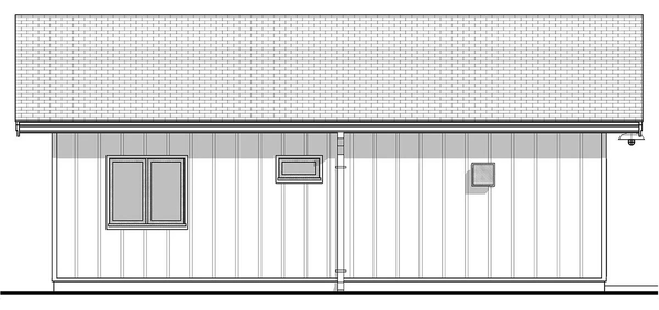 Left Elevation for House Plan #591080