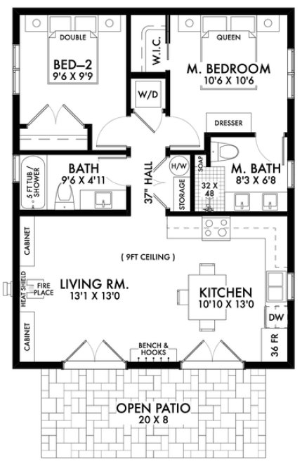 Main Floor Plan for House Plan #591080