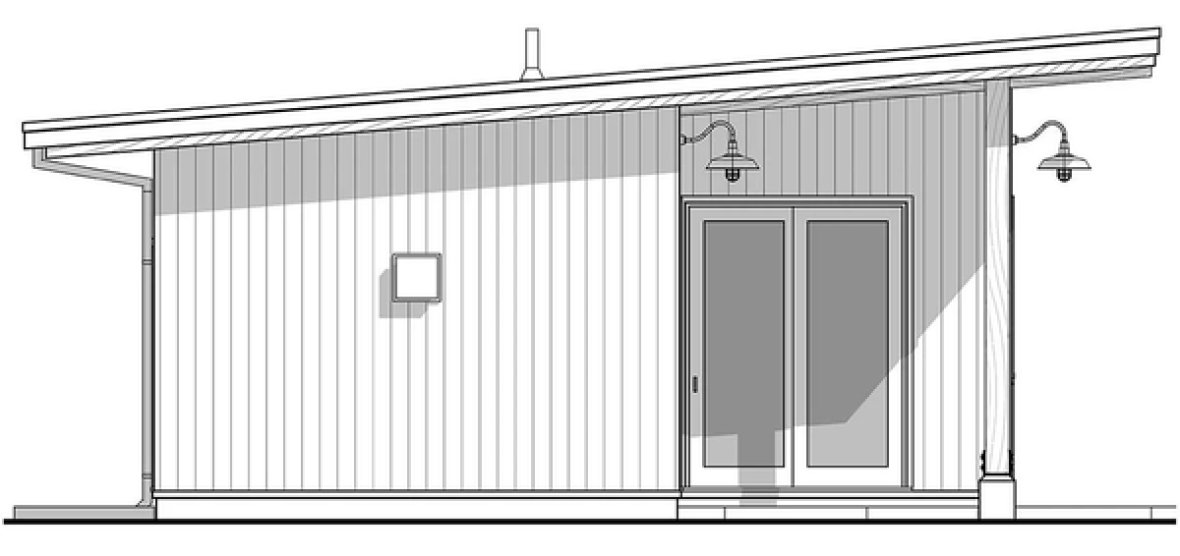 Left Elevation for House Plan #592080