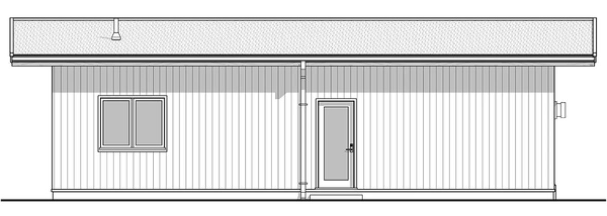 Rear Elevation for House Plan #592080