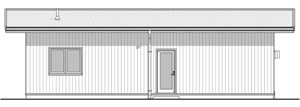 Rear Elevation for House Plan #592080