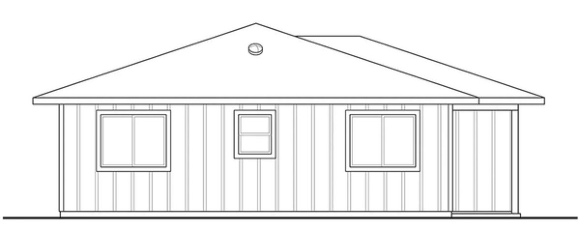 Left Elevation for House Plan #340800