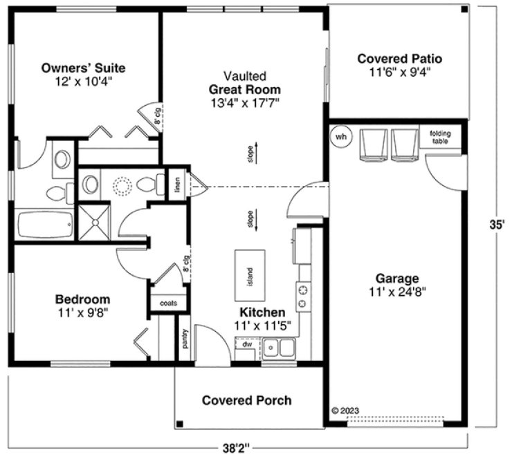 Main Floor Plan for House Plan #340800