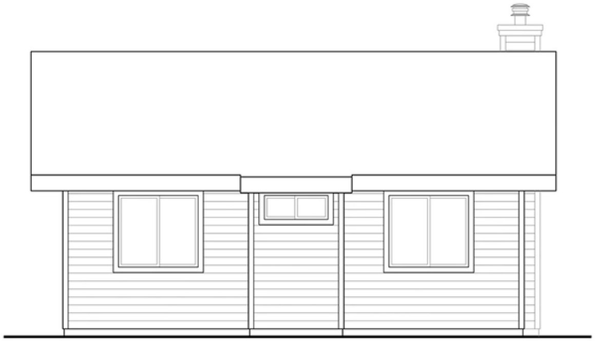Rear Elevation for House Plan #340802