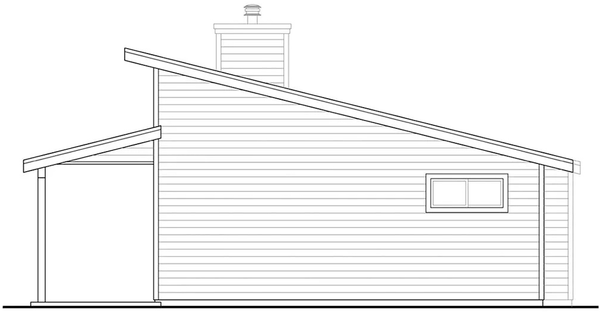 Right Elevation for House Plan #340802