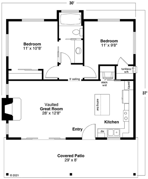 Main Floor Plan for House Plan #340802