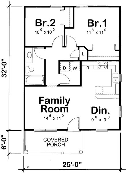 Main Floor Plan for House Plan #150800