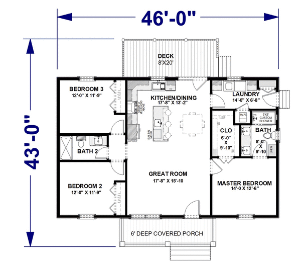Main Floor Plan for House Plan #434331