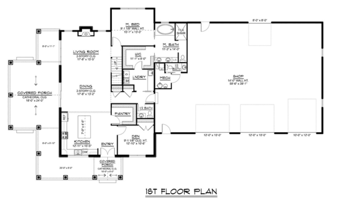 Main Floor Plan for House Plan #755672