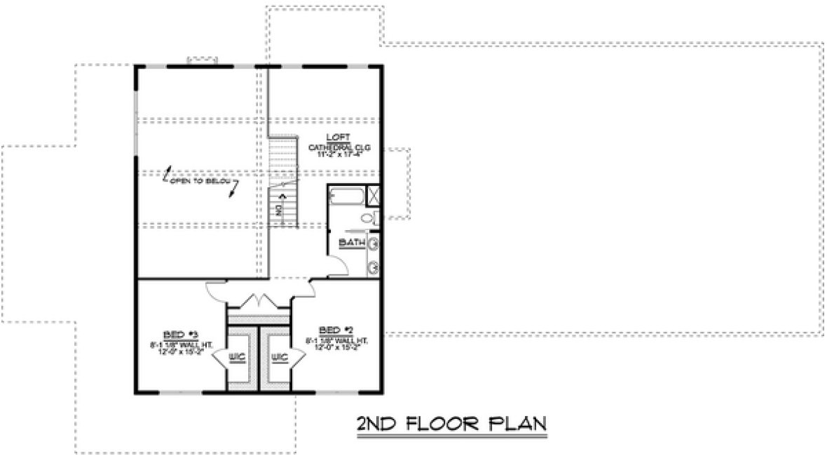Second Floor Plan for House Plan #755672