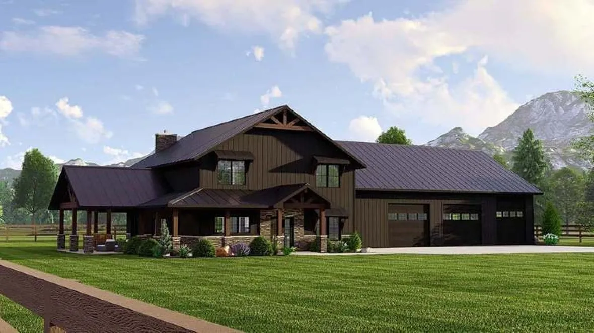 Full Rendering for House Plan #755672