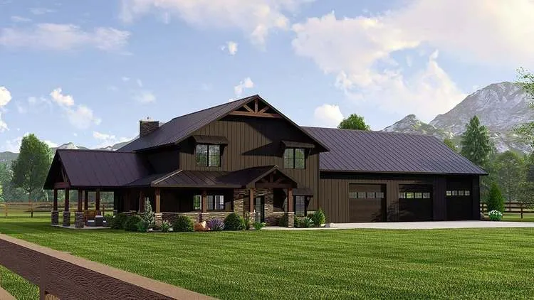 Full Rendering for House Plan #755672