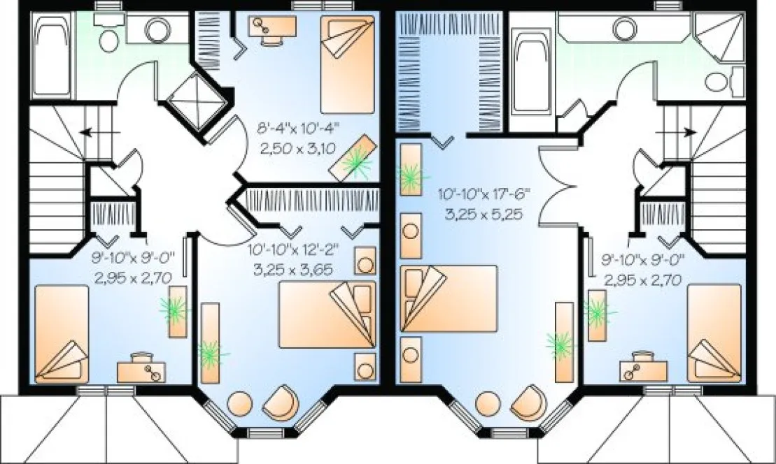 Second Floor Plan for House Plan #148006