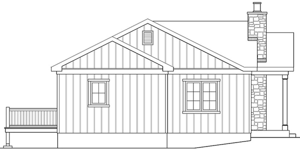 Left Elevation for House Plan #417790