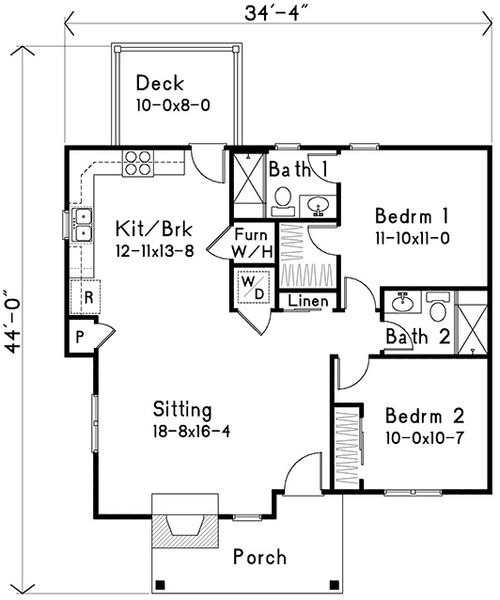 Main Floor Plan for House Plan #417790