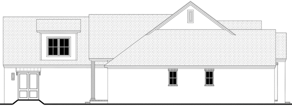 Left Elevation for House Plan #309582