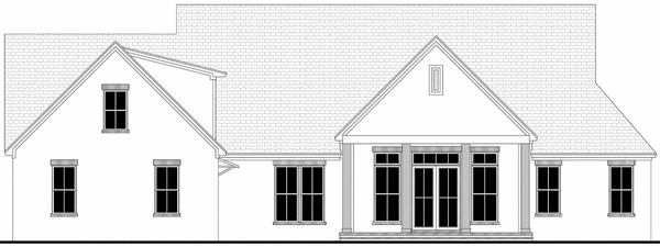 Rear Elevation for House Plan #309582