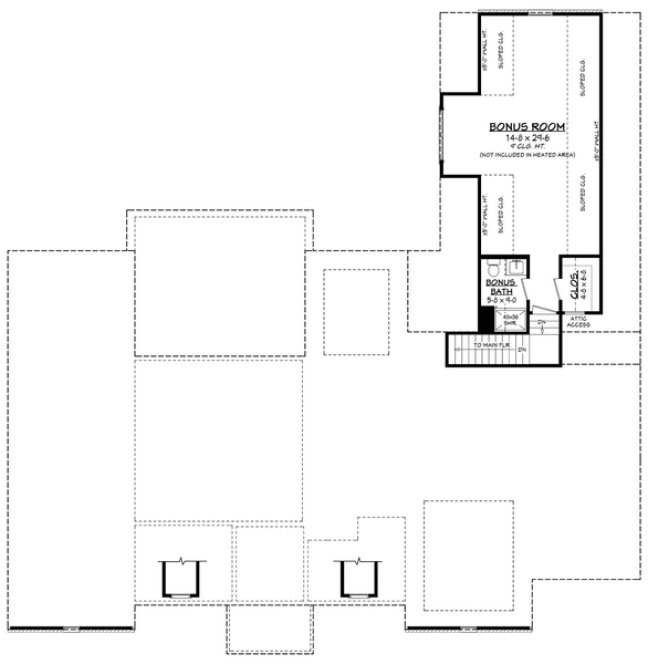 Attic Plan for House Plan #309582