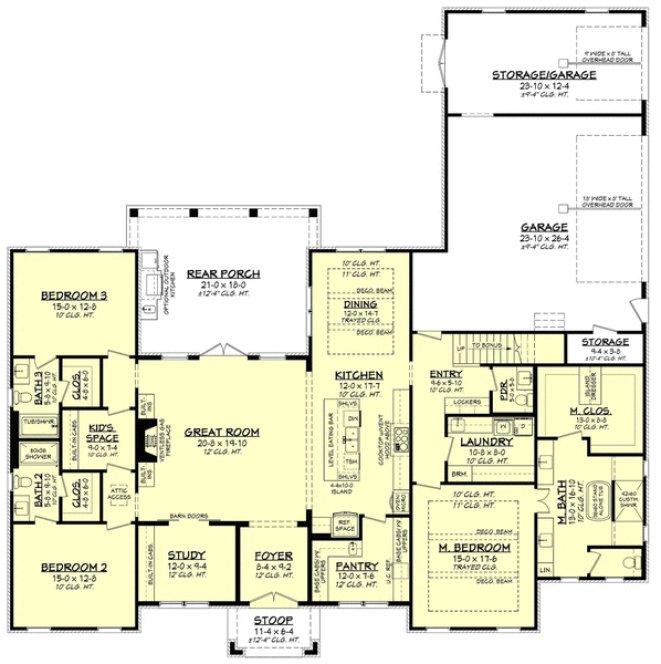 Main Floor Plan for House Plan #309582