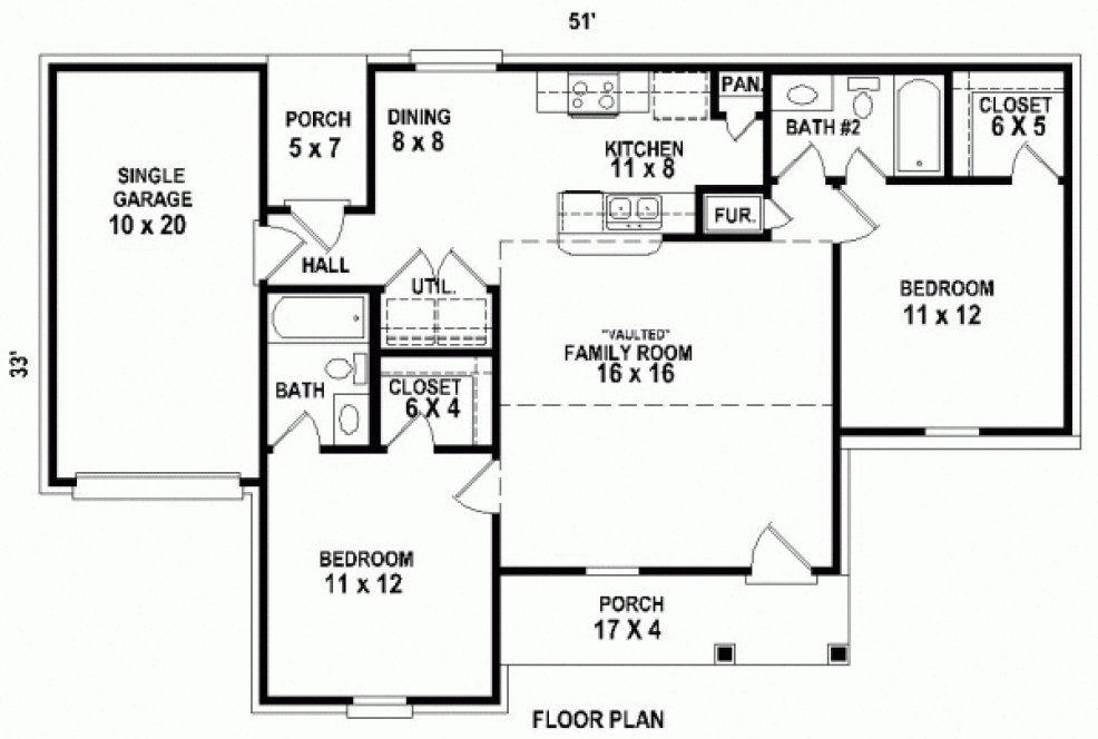 Main Floor Plan for House Plan #498001