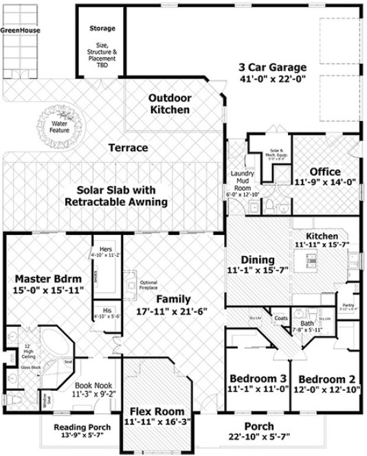 Main Floor Plan for House Plan #276942