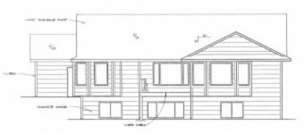 Rear Elevation for House Plan #355741