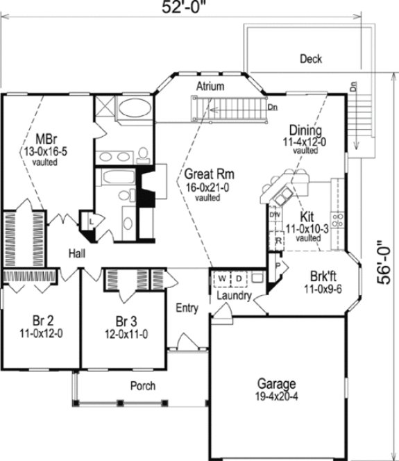 Main Floor Plan for House Plan #632342