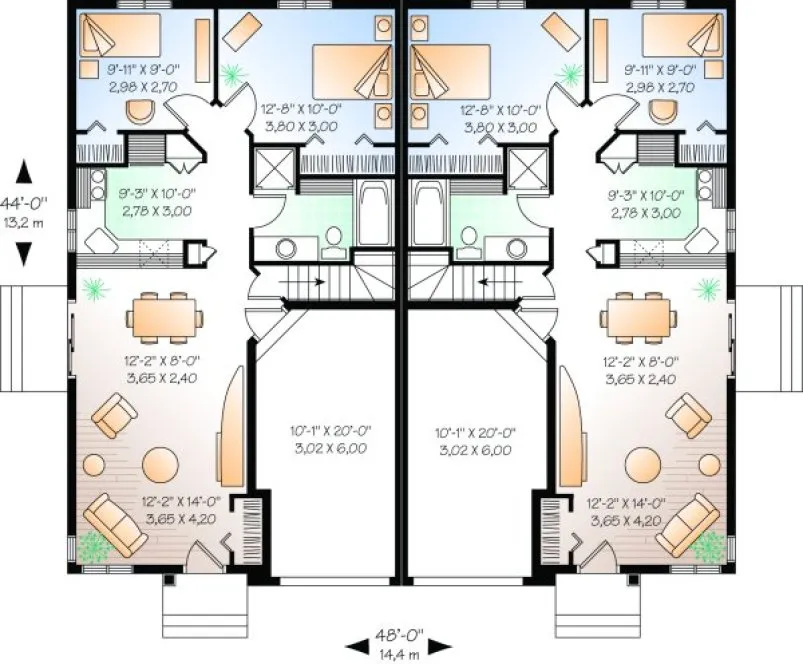 Main Floor Plan for House Plan #144106