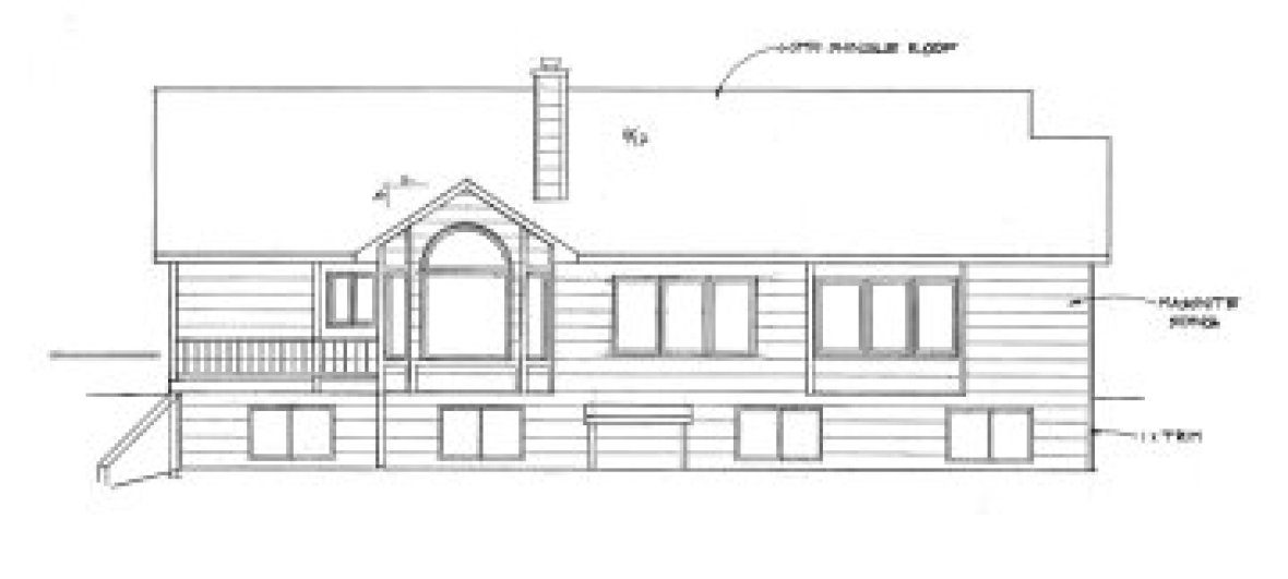 Rear Elevation for House Plan #355251