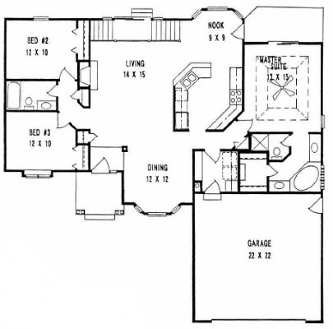 Main Floor Plan for House Plan #353351