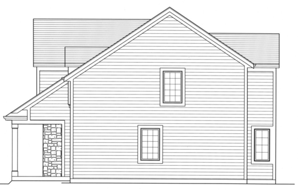 Right Elevation for House Plan #534861