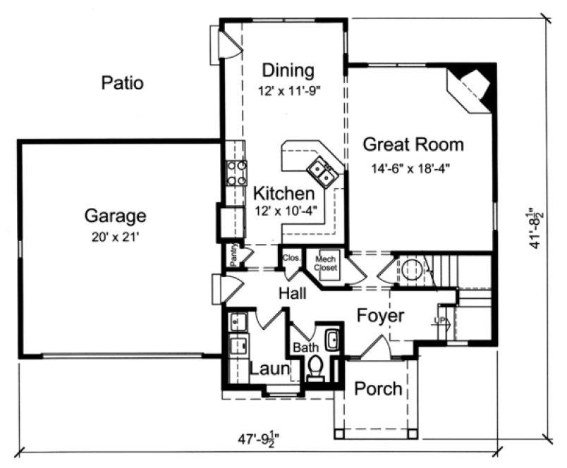 Main Floor Plan for House Plan #534861