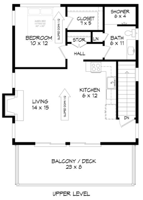 Second Floor Plan for House Plan #690080