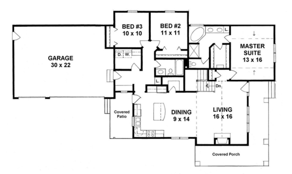 Main Floor Plan for House Plan #354551