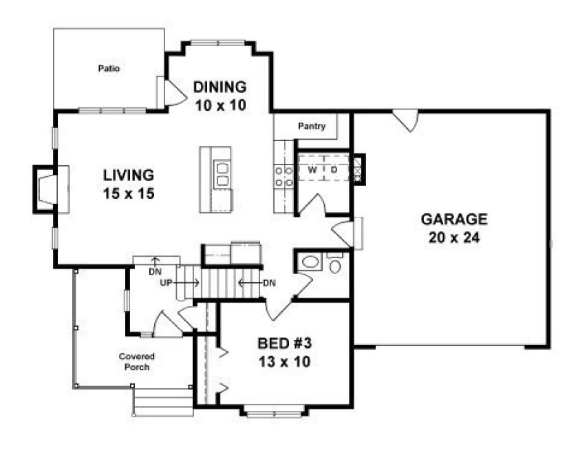 Main Floor Plan for House Plan #350751