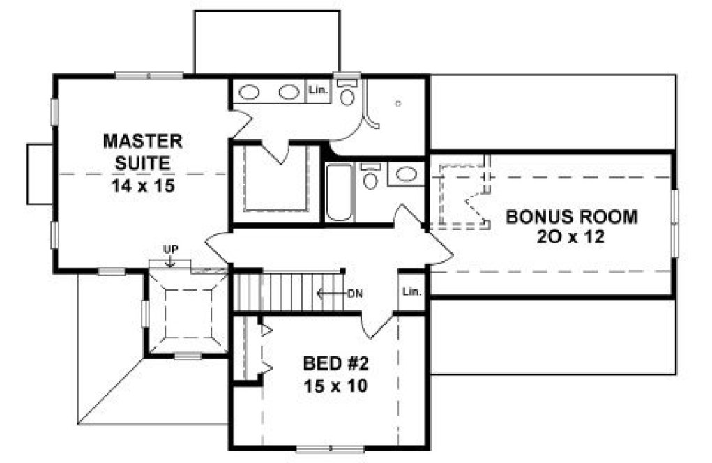 Second Floor Plan for House Plan #350751