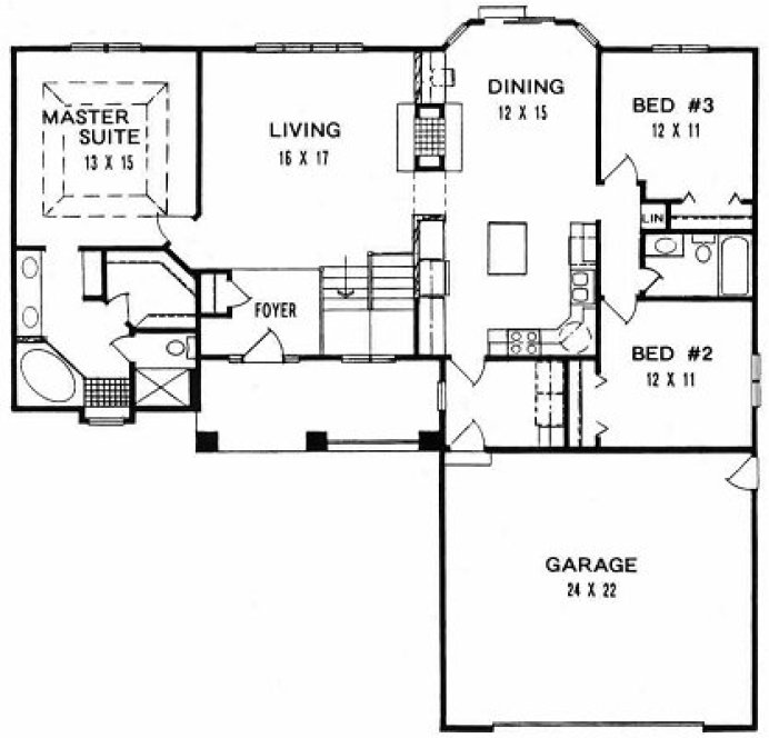 Main Floor Plan for House Plan #358851