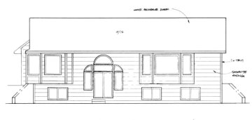 Rear Elevation for House Plan #354951