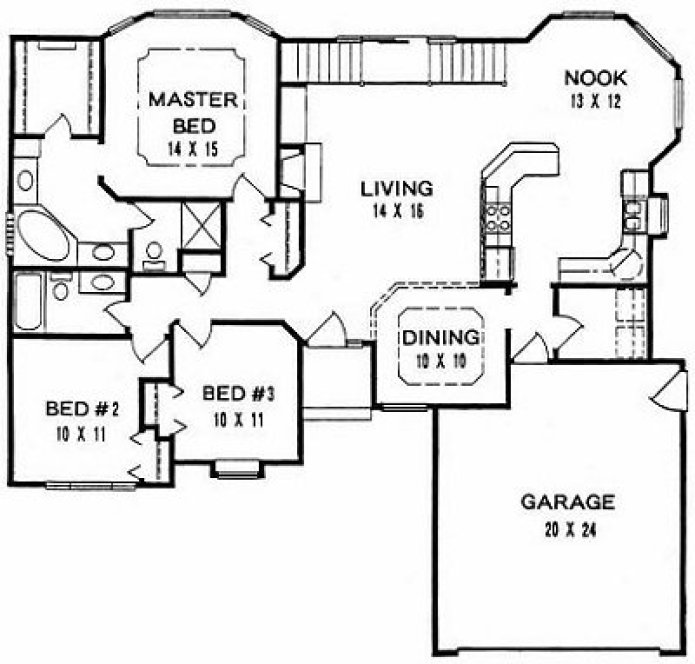 Main Floor Plan for House Plan #354951