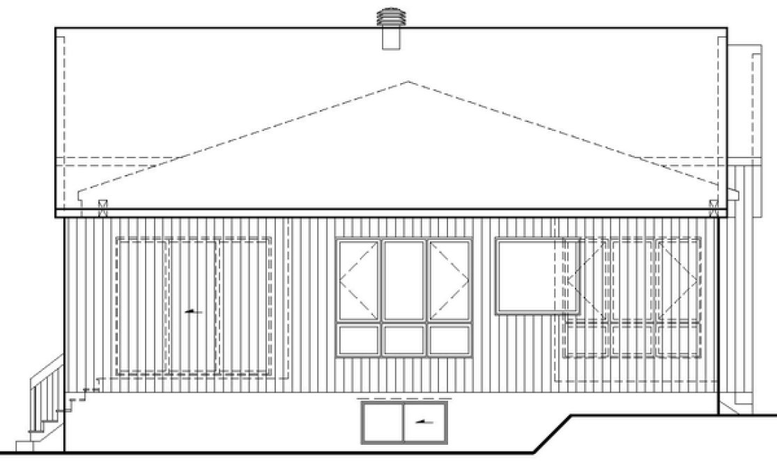 Left Elevation for House Plan #176931