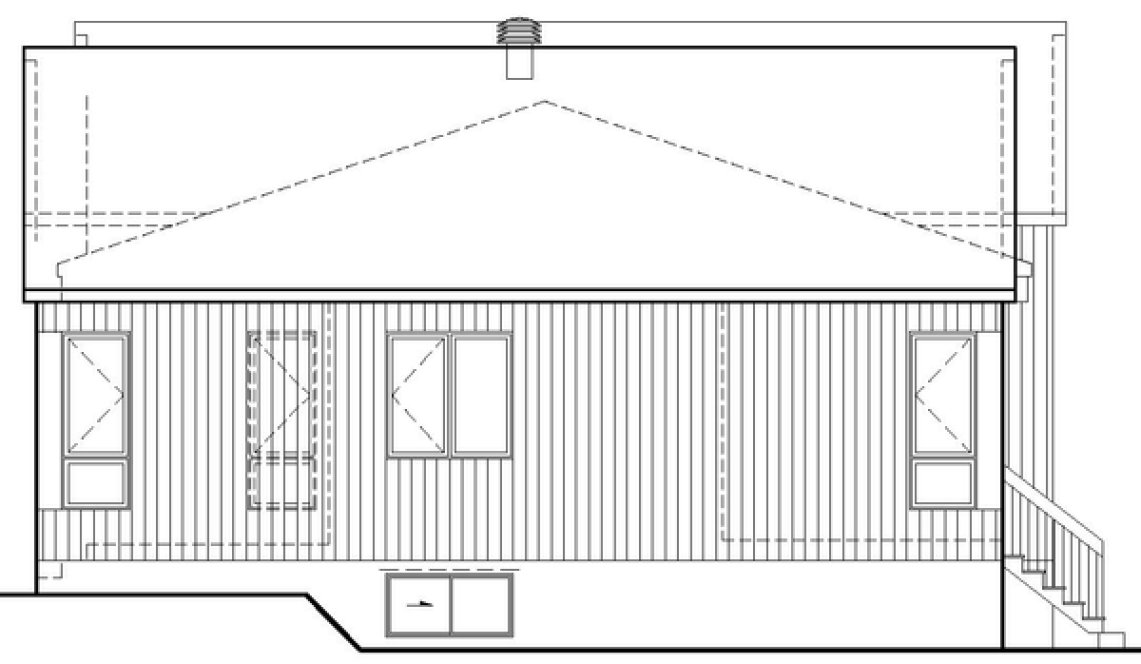 Right Elevation for House Plan #176931
