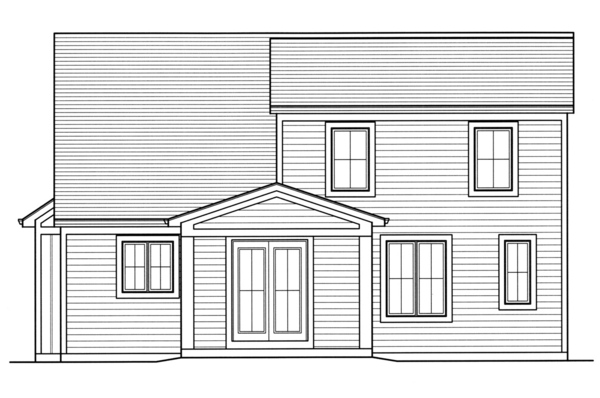 Rear Elevation for House Plan #534991