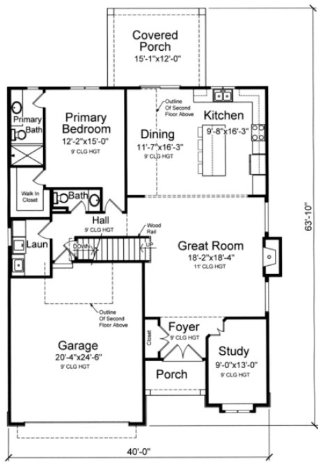 Main Floor Plan for House Plan #534991