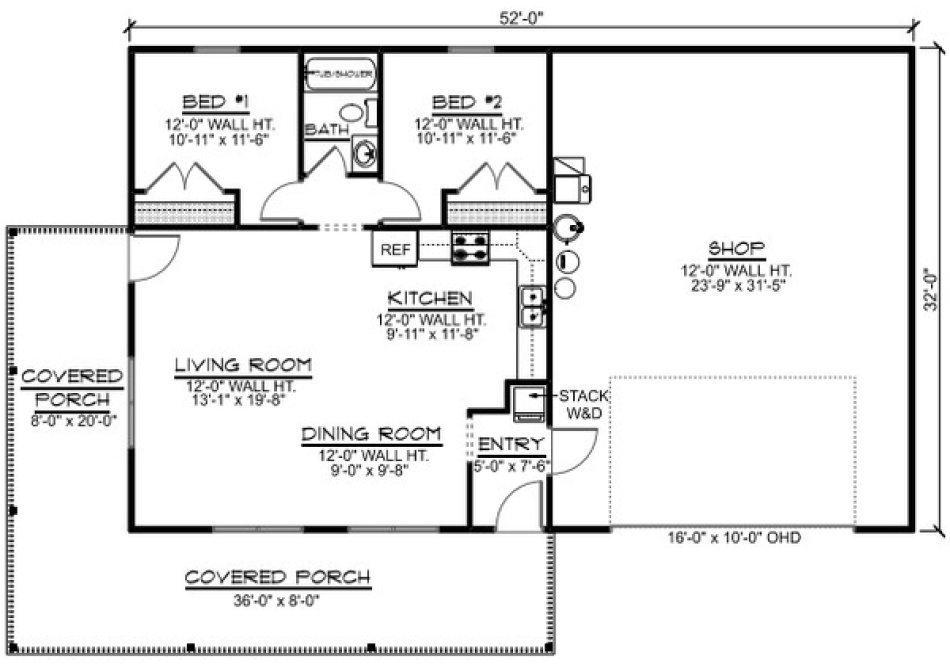 Main Floor Plan for House Plan #756980