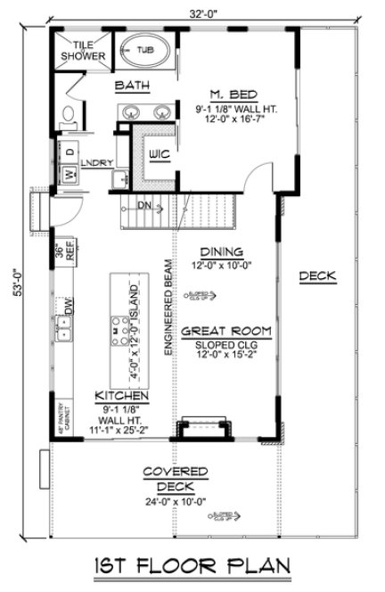 Main Floor Plan for House Plan #757601