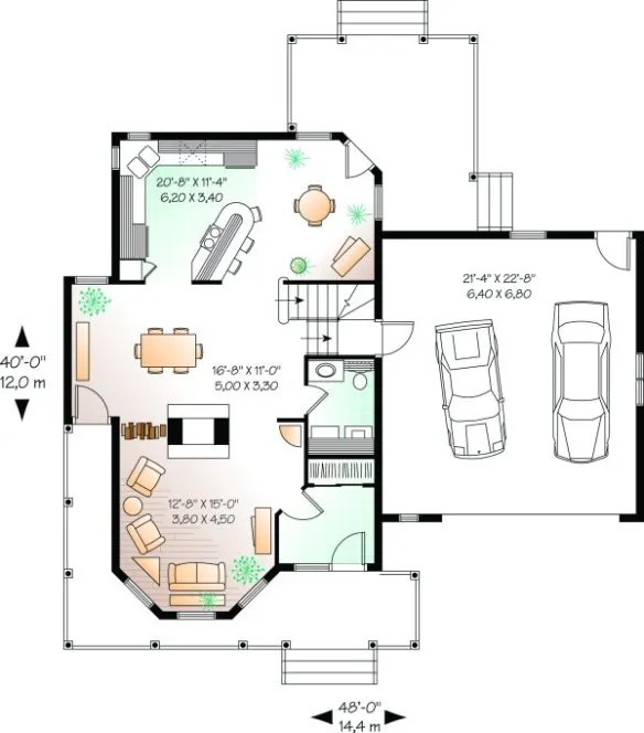 Main Floor Plan for House Plan #146046